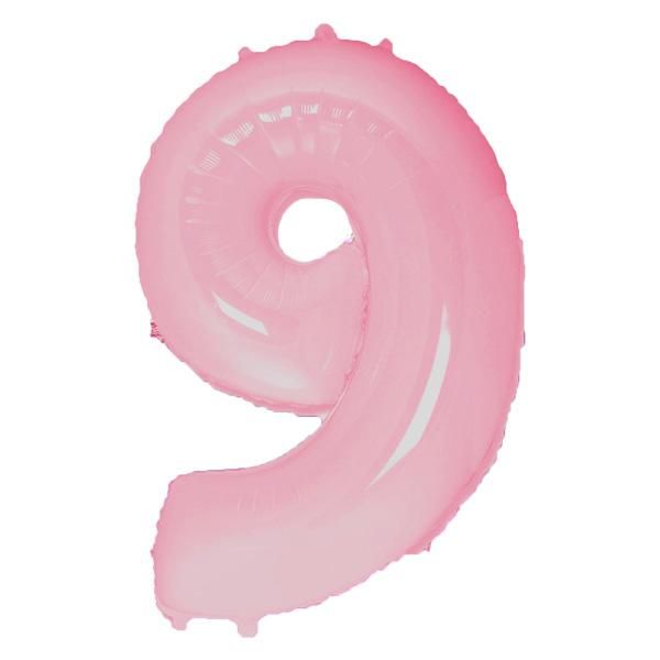 Фольга розовая пастель цифра 9 (Flexmetal) (в Инд.уп)