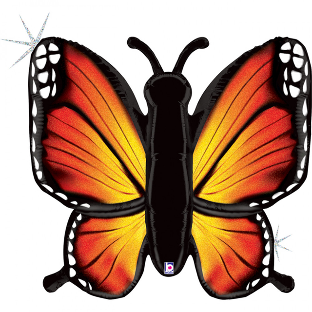 Фольгована фігура 37"Метелик помаранчевий Grabo