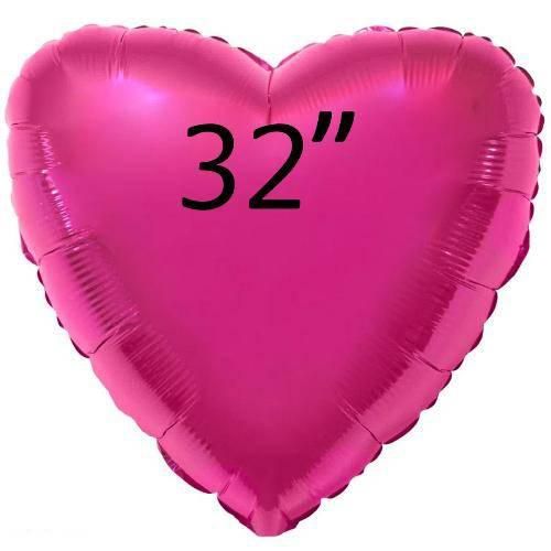 Фольга Flexmetal серце 32" металік Малинове