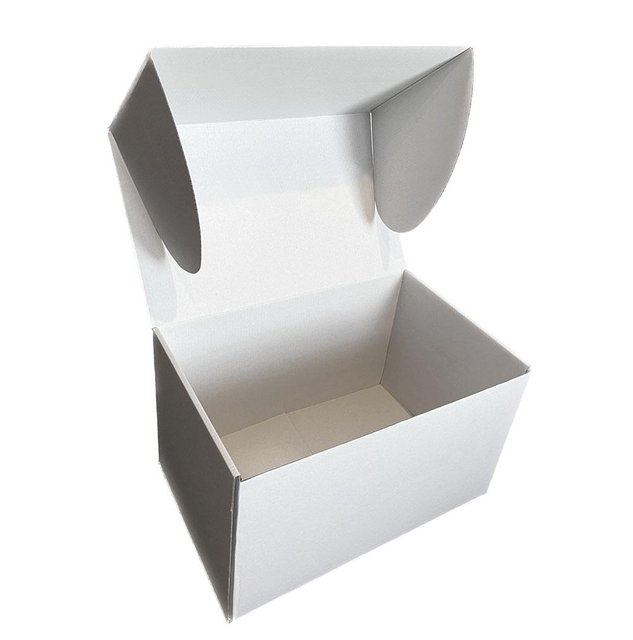 Подарочная коробка самосборная большая "Белая" (34х22х20) двусторонний картон