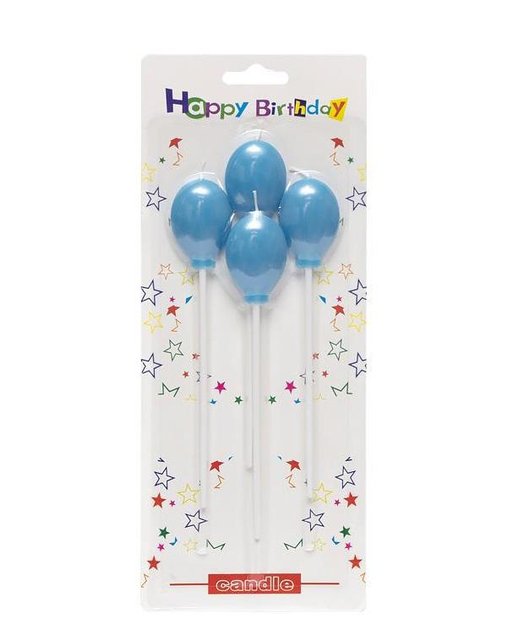 Свічки для торту кульки (блакитний)