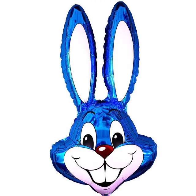 Фольгированная фигура большая Кролик Синий Flexmetal (в Инд. уп.)