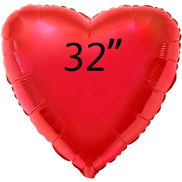 Фольга Flexmetal серце 32" металік червоне