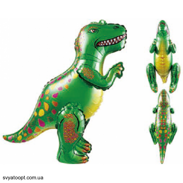 Фольгированная фигура Динозавр составной зеленый (Китай) (в инд. упаковке)