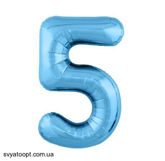Фольга Slim Голубой цифра 5 (Агура 40")
