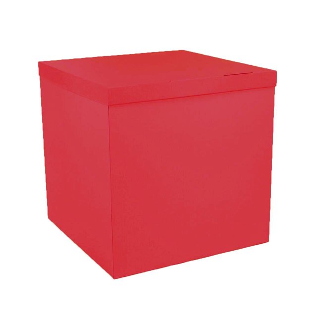 Коробка-сюрприз для шаров "Красная" (70х70х70)