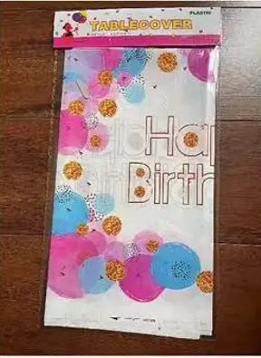 Детская скатерть на стол "Happy birthday шарики" (180*110)
