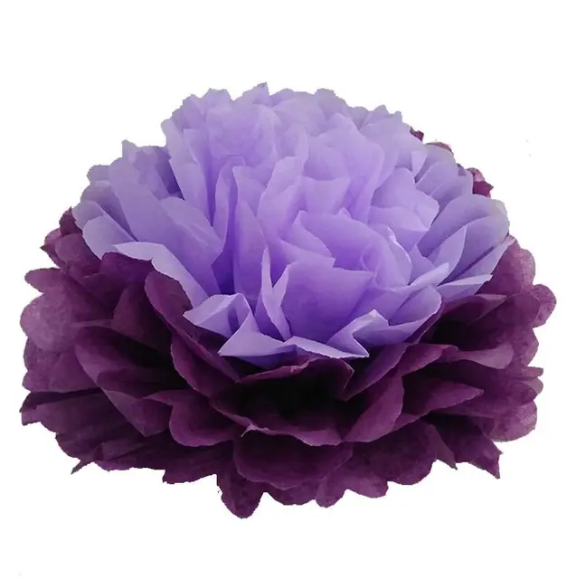 Помпон двухцветный Фиолетово-Лавандовый 35 см