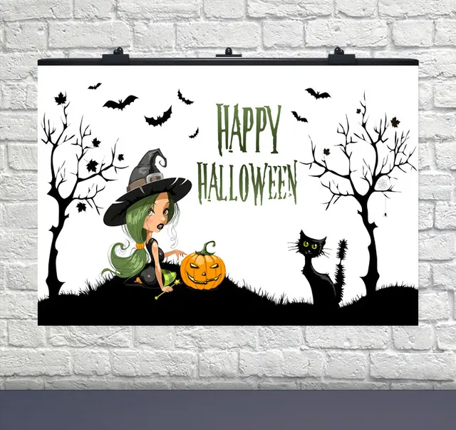 Плакат на день рождения Happy Halloween (75х120 см)