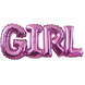 Фольгированная фигура надпись "Girl" (розовая)