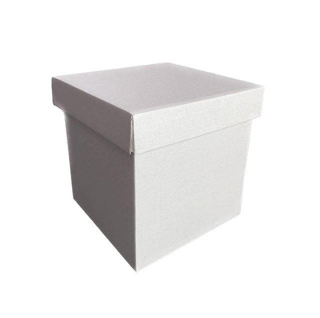 Подарункова коробка двосторонній картон "Біла" (15х15х15)