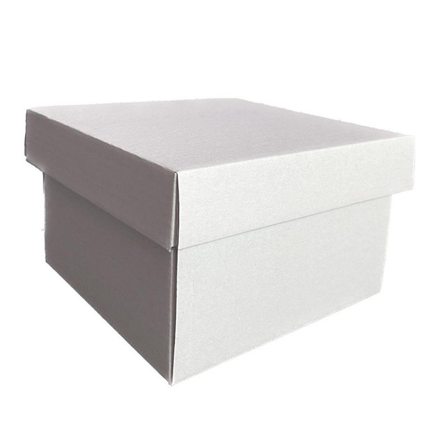 Подарочная коробка двусторонний картон "Белая" (15х15х9)