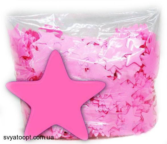 Конфетті Зірка 50 грамм рожева 35 мм