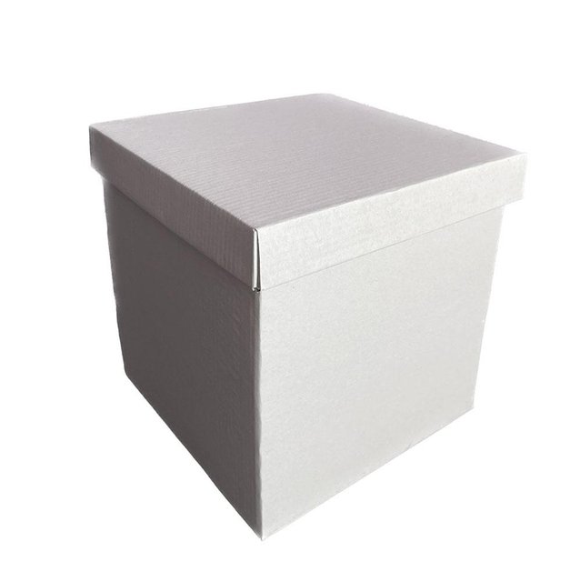 Подарочная коробка двусторонний картон "Белая" (20х20х20)