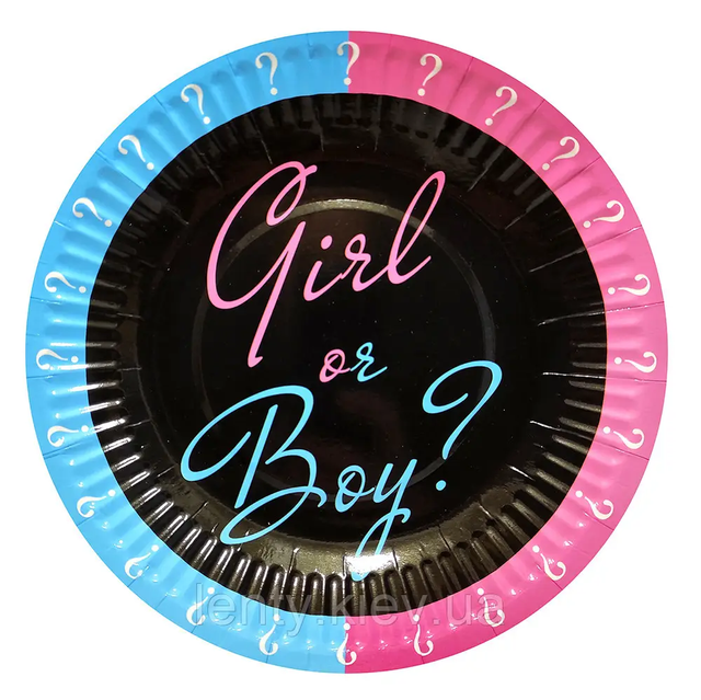 Тарелки "Boy or girl" (18,0 см)(10шт-уп)