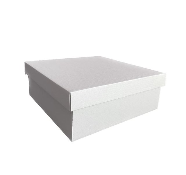 Подарункова коробка двосторонній картон "Біла" (20х20х9)