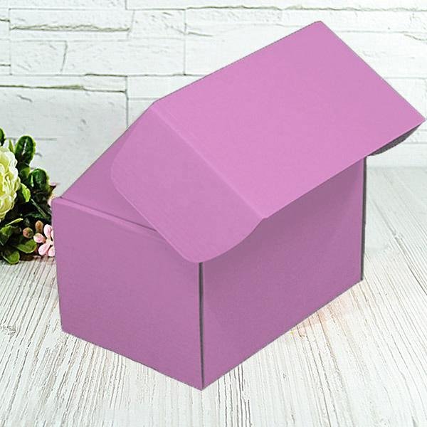 Подарочная коробка самосборная маленькая "Розовая" (16х11х10)