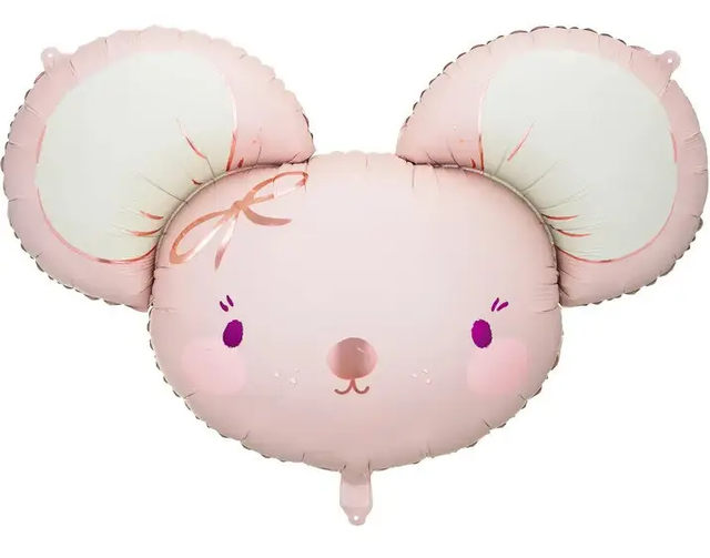 Фольгированная фигура большая Мышка розовая PartyDeсo