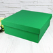 Подарункова коробка двосторонній картон "зелена" (30х30х9)