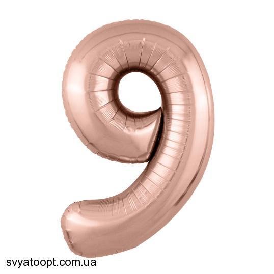 Фольга Slim рожеве золото цифра 9 (Агура 40")