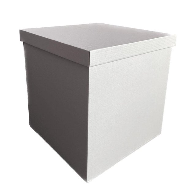 Подарочная коробка двусторонний картон "Белая" (30х30х30)
