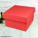 Подарункова коробка двосторонній картон "червона" (15х15х9)