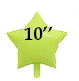 Фольга Китай маленькая Звезда 10" зеленый макарун