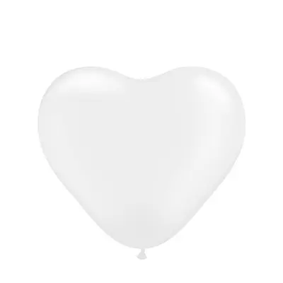 Шары-сердца Калисан 12" (Белый (White)) (100 шт)