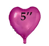 Фольга Китай микро серце 5" рожеве