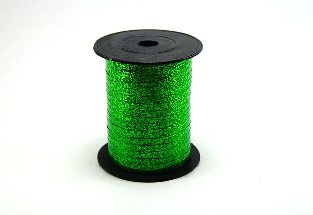 Стрічка металізована зелена 5 мм (Лазер)