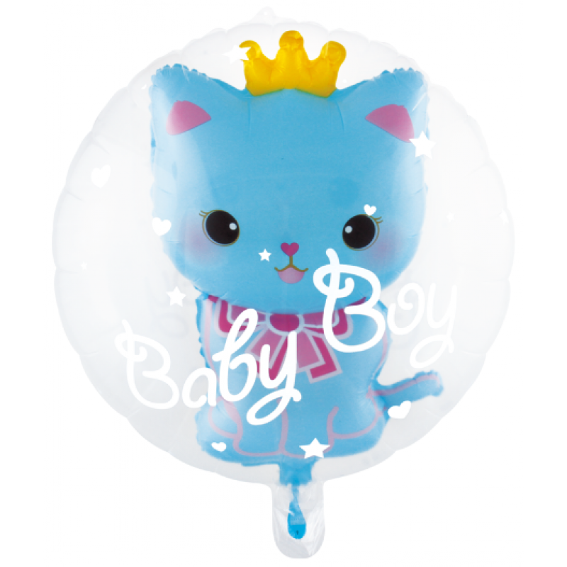 Двойной Куля "Baby Boy Блакитний котик з короною" Китай