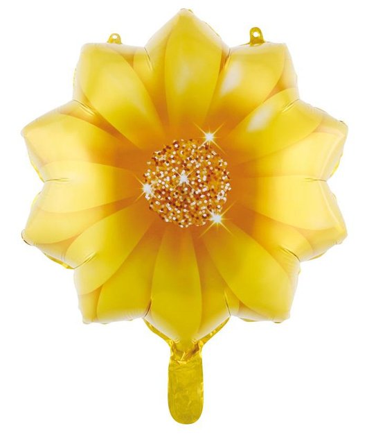 Фольгированная фигура "Голова цветка Желтая"