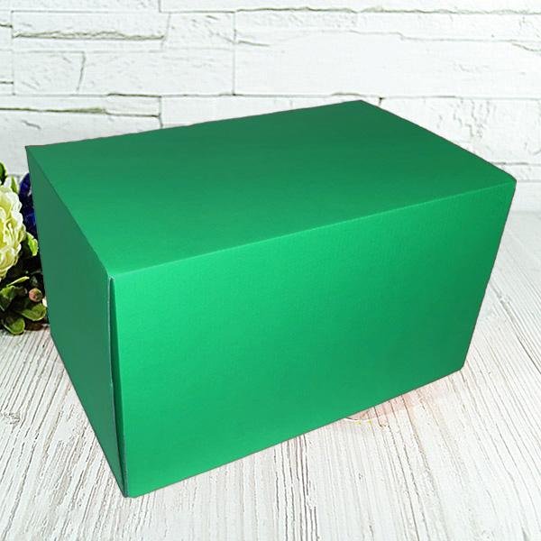 Подарочная коробка самосборная большая "Зеленая" (34х22х20)