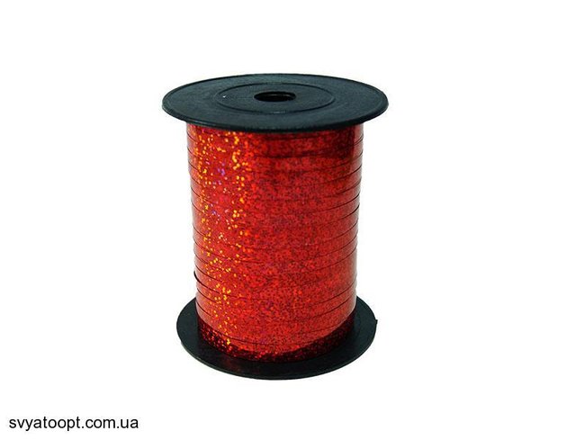 Лента металлизированная красная 5 мм (Лазер)