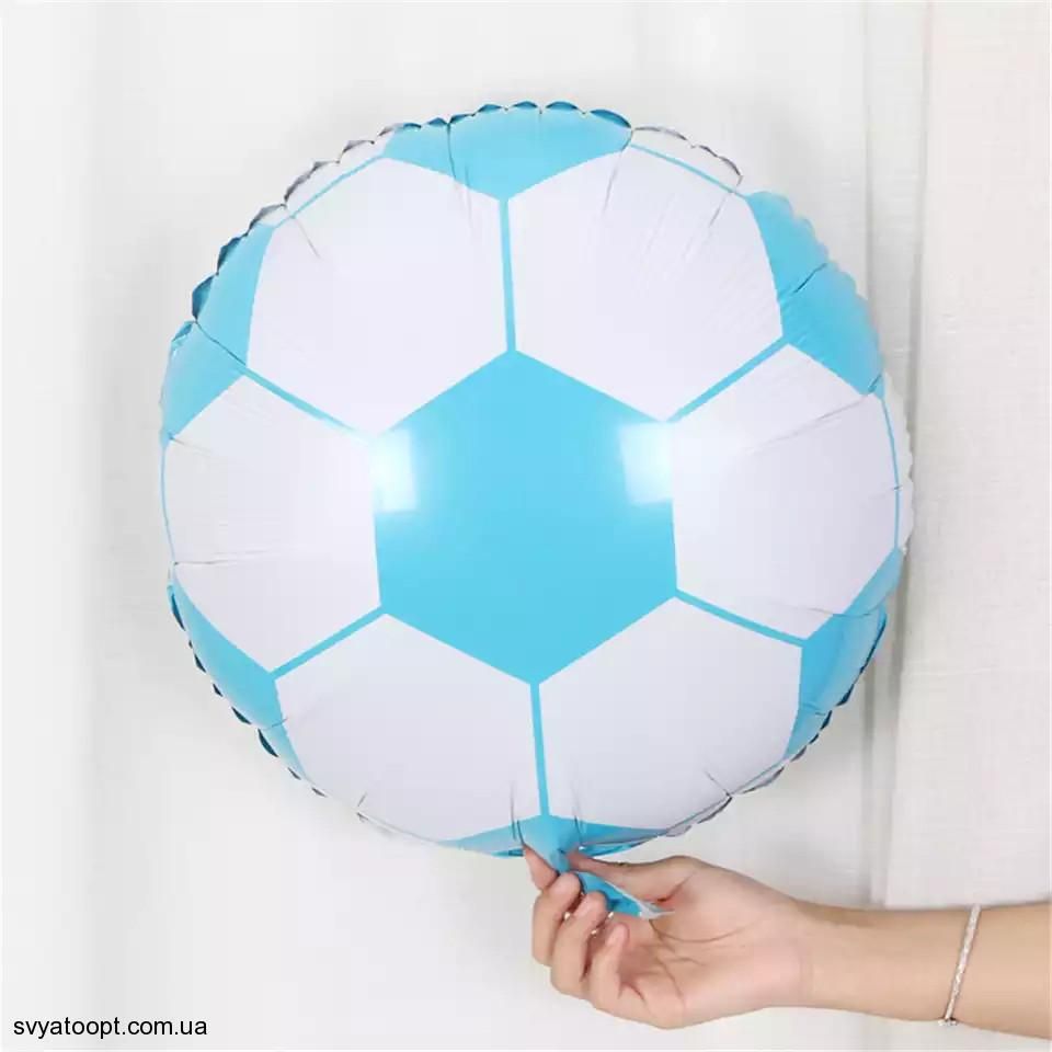 Фольга 18" (45см) "Футбольный мяч Голубой" (Китай)