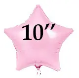 Фольга Китай маленькая Звезда 10" розовая макарун