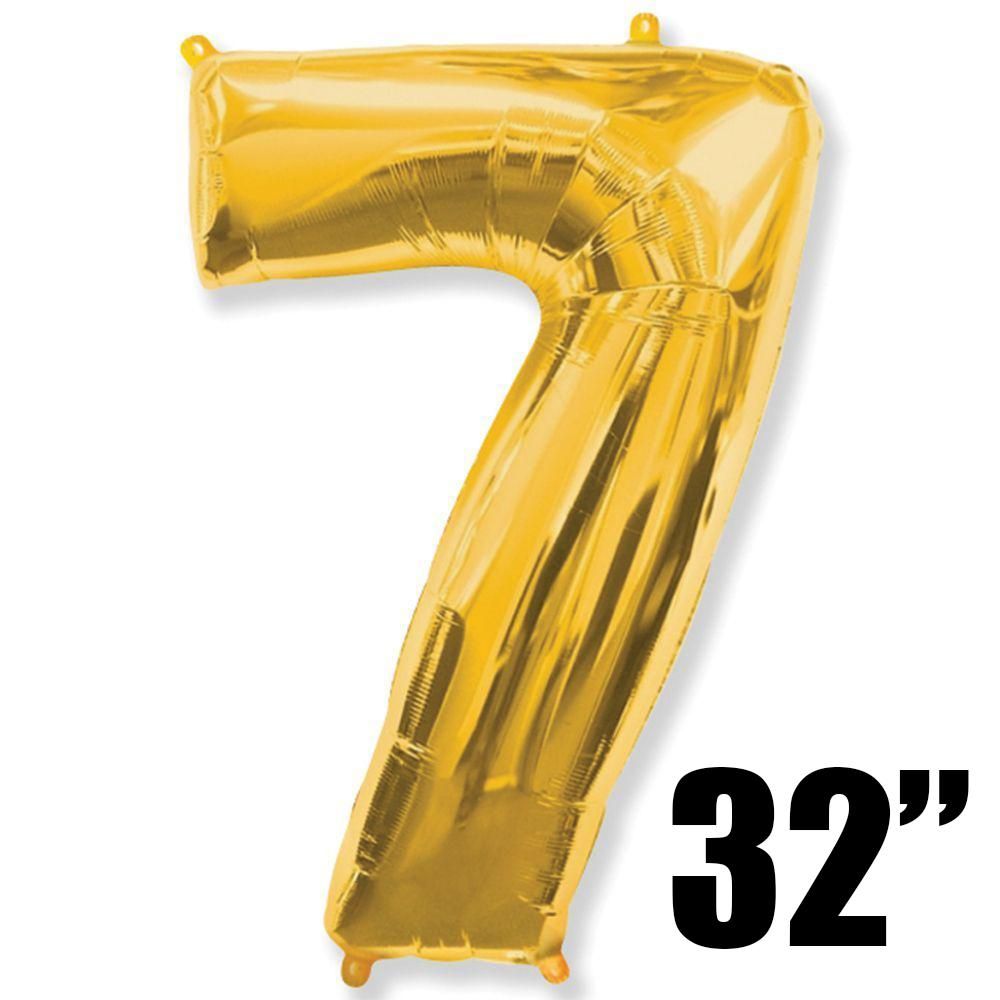 Фольга 32" Gold цифра 7 (Flexmetal)