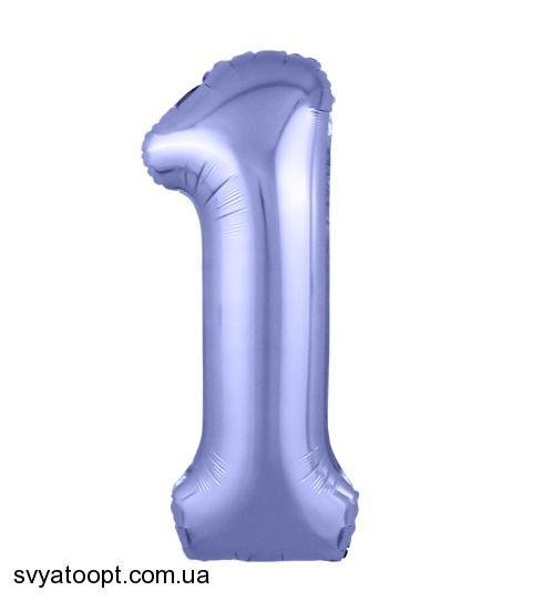 Фольга Slim Светло-фиолетовая цифра 1 (Агура 40")