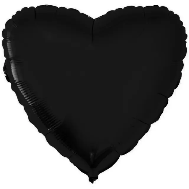 Фольга Flexmetal серце 18" металік Чорне