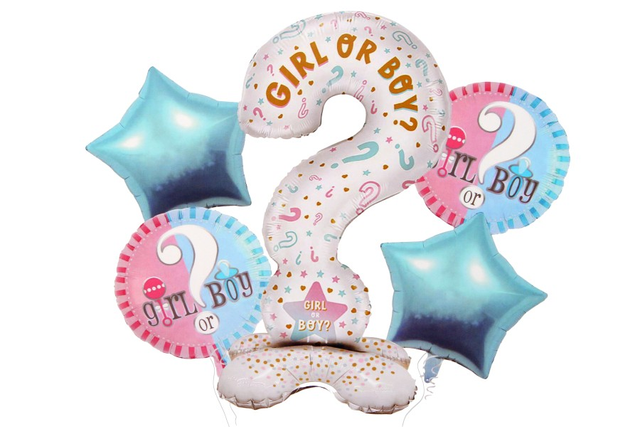 Набір кульок фольгованих "Гендерні girl or boy" 5шт. (Китай) (в індив. упаковці)