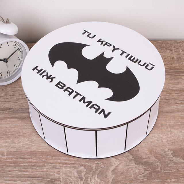 Декоративная коробка круглая "Бэтмен" (средняя)