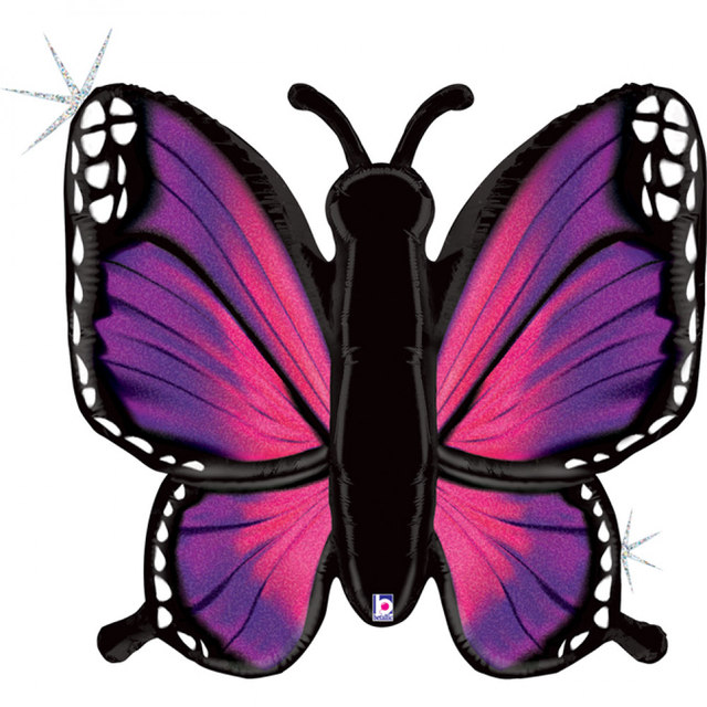 Фольгована фігура 37"Метелик фіолетовий Grabo