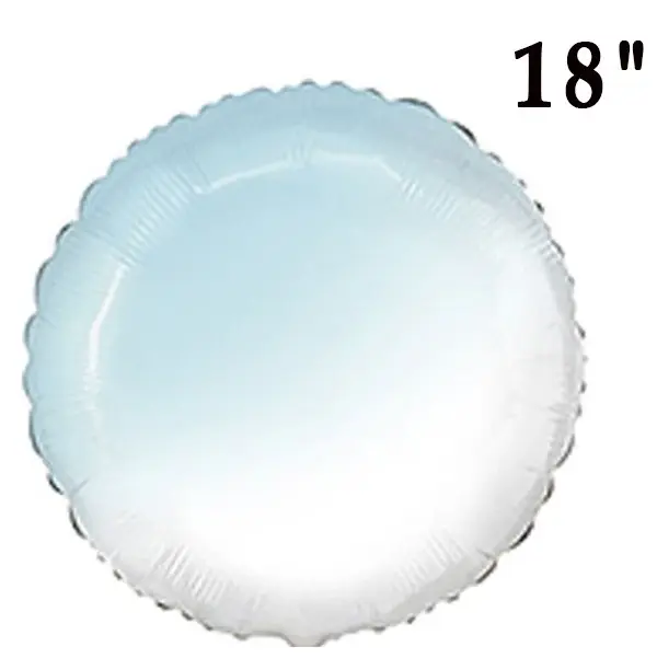 Фольга Flexmetal Круг 18" Омбре Бело-Голубой