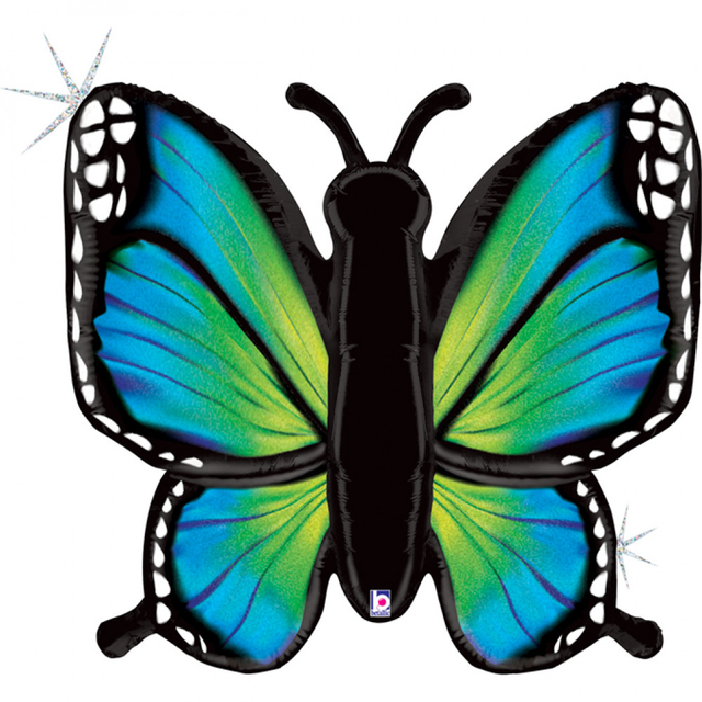 Фольгована фігура 37"Метелик блакитний Grabo